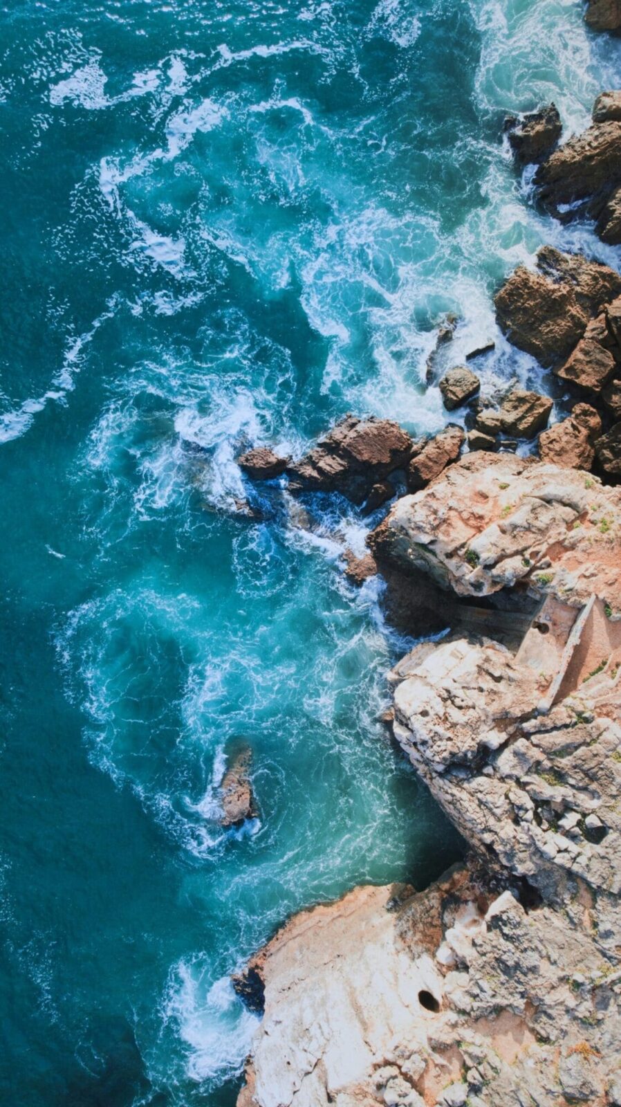 Dramatic Atlantic cliffs at Cabo da Roca, westernmost point of Europe