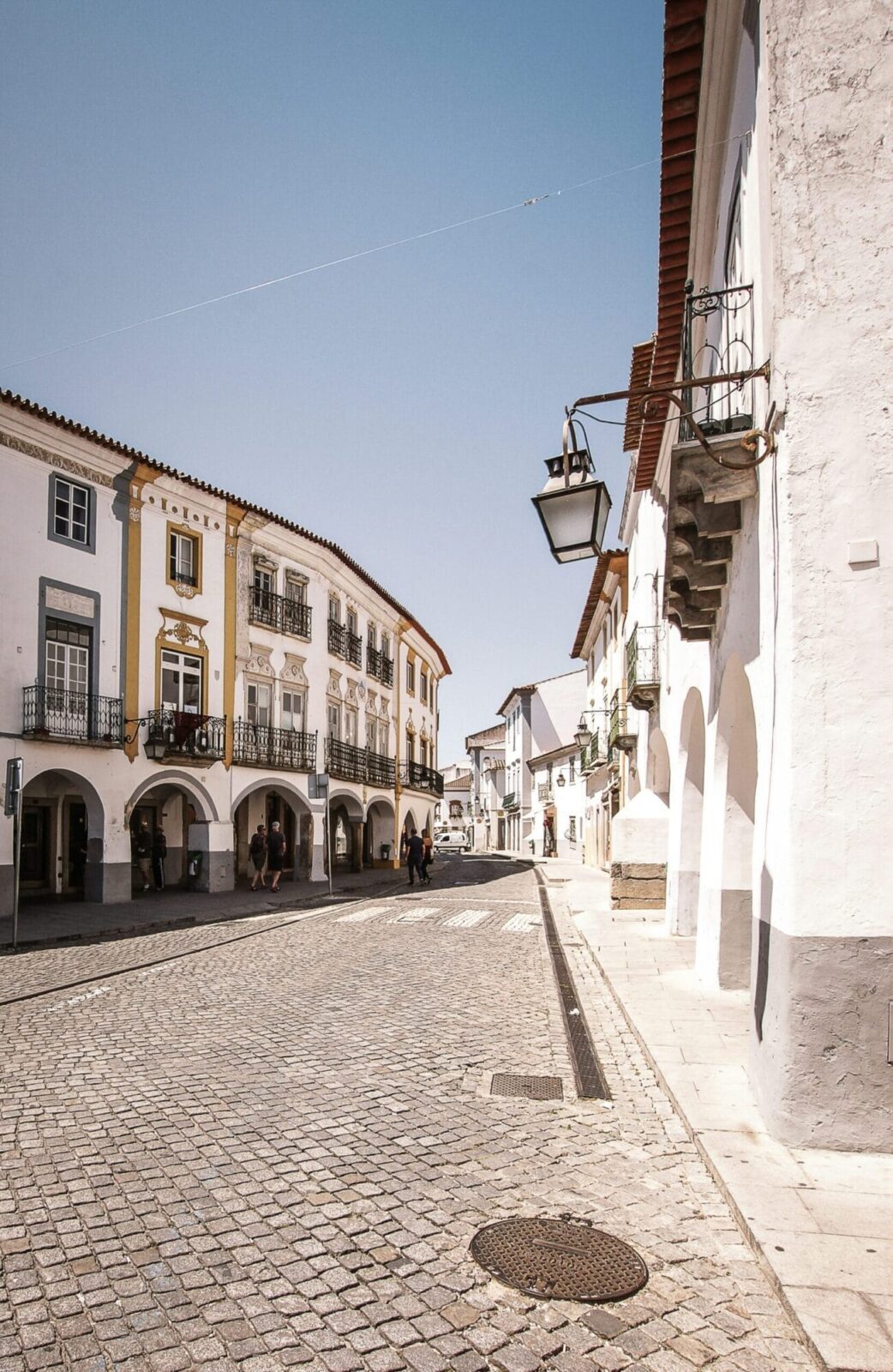 Cobblestone street in Évora's UNESCO-listed old town